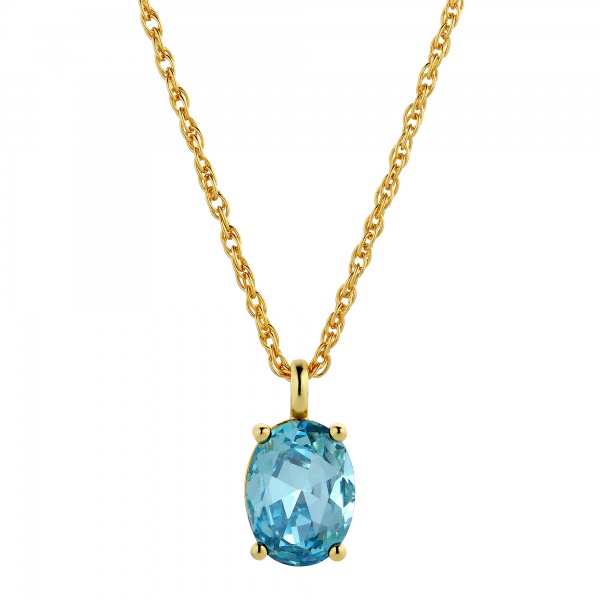 Dyrberg Kern Barga Gold Necklace - Aqua